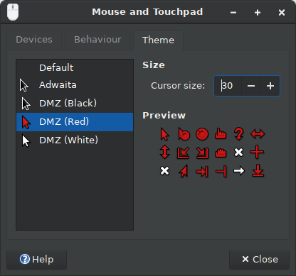 Use DMZ-Red mouse cursor as default – Oleander Donovan's IT blog